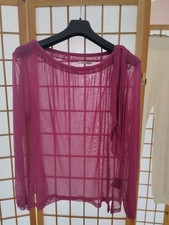 Bluse, Elfenhaut, Seide, Magenta,38, Traum-Teil , ungetragen 