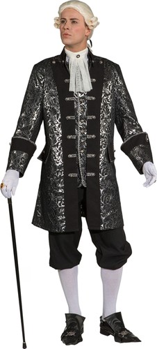 Brokatjacke schwarz silber - brokatjacke, schwarz-silber