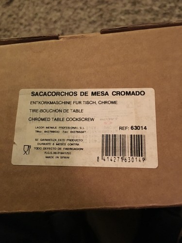 Lacor chrom tisch korkenzieher - lacor,