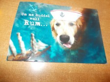 AK HUND MIT SEEMANNSMÜTZE "UN NE BUDDEL VOLL RUM... " / NF