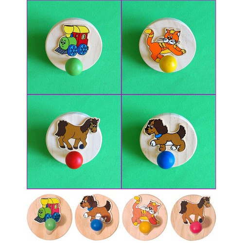 Kinder holz kleiderhaken - kinder,
