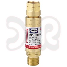 Rückschlagsicherung Brenngas Anschluß Druckminderer