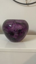 Flambiance bauchiger  Mosaik Kelch / Windlicht in Lila  ohne Kerze 16 cm  hoch