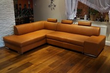 Cognac Echtleder Ecksofa Echt