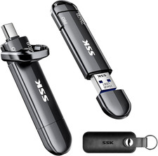 SSK 256 USB Dual Stick bis zu 1000 MB/S - USB 3.2 Gen2 Typ USB A und C-SSD-NEU