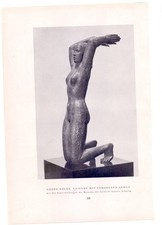 1931  Georg Kolbe Kniende mit erhobenen Armen historischer Kunstdruck 19x28 cm