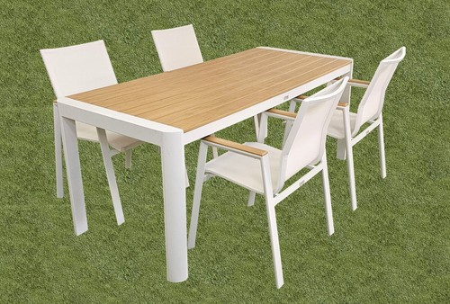 Gartenmöbel alu wpc - alu/wpc, 5-tlg