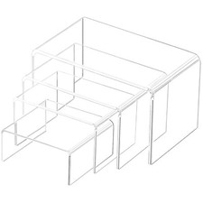 Acryl Display Riser, 4er Pack, Schmuck, Cupcake, Figuren, Vitrinenregal