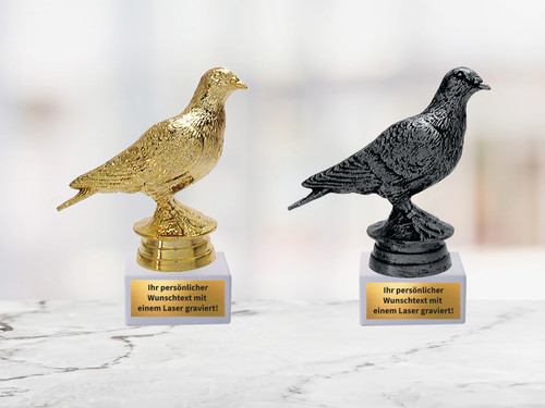 Tauben pokal figur mit - tauben-pokal,