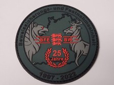 POLIZEI BW BFE JUBILÄUMSPATCH 25 JAHRE ROT ABZEICHEN PATCH GUMMIERT KLETT