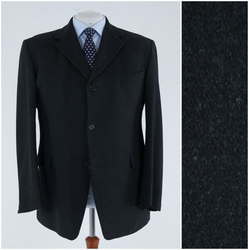Herren blazer schwarz filz - schwarz, 46r