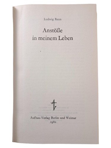 Ludwig renn anstöße - renn, in