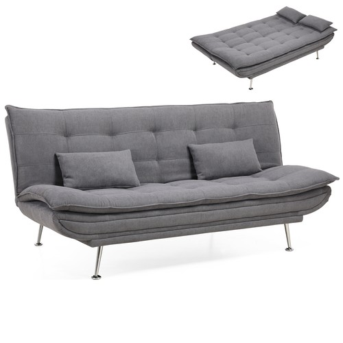 Schlafsofa ash microfaser - -,