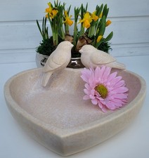 Herz Schale mit Vogel - Paar