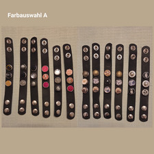 Chunk „Click Button“ Armbänder – Lederarmband mit 3 Buttons – Schmuck-Set