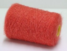 F15 (96€/kg) 250g SUPER KID EFFEKT-MOHAIR FEUERROT (3) Zwirn Wolle Strick Garn