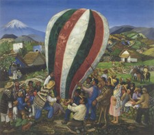 Der Ballon Ramon Cano Manilla 1930 Mexiko Poncho Dorf Werbung 1376