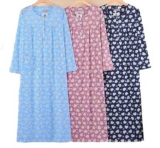 Damen Nachthemd Lang Langarm