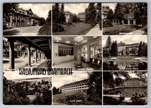 Postkarte radiumbad brambach - radiumbad,