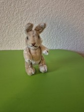 Steiff Hase stehend Manni, Stofftier bewegliche Arme, Kopf , Beine 10 cm