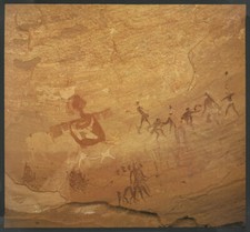 Felsmalerei Ebenhar Tassili-n-Ajjer Sahara Tuareg Kunstdruck Photo Poster 433