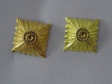 2x deutsche Sterne für Schulterklappen General Offizier Bw DDR NVA VP gold 12,5m