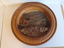 Holzbild Holzteller mit Reh