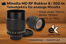 📸 Minolta MD RF Rokkor 8 /