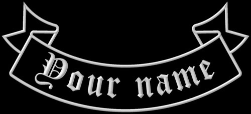 Banner rocker mit wünschtext - banner,