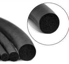 Black EPDM Sponge Rubber Round