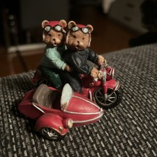 Bär Figur auf Motorrad Mit