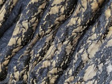 Stoff Spitze elastisch schwarz  1,80 x 1,50