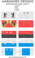 6 mm Schweizer Kantonsfahnen -