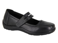 Mod Comfys L091 Damen X Wide Touch Verschluss Lederleiste Freizeitschuhe