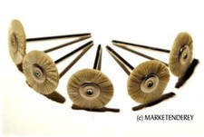 5 POLIERBÜRSTCHEN, montiert, Ziegenhaar, NEU!