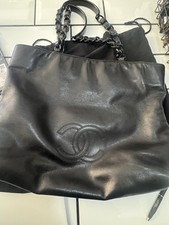 Chanel Tasche Bag Shopper Schultertasche Schwarz Gebraucht