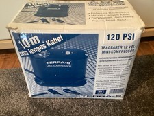 TERRA-S TRAGBARER 12 VOLT MINI-HOCHLEISTUNGS-LUFTKOMPRESSOR 120 PSI NEUWERTIG
