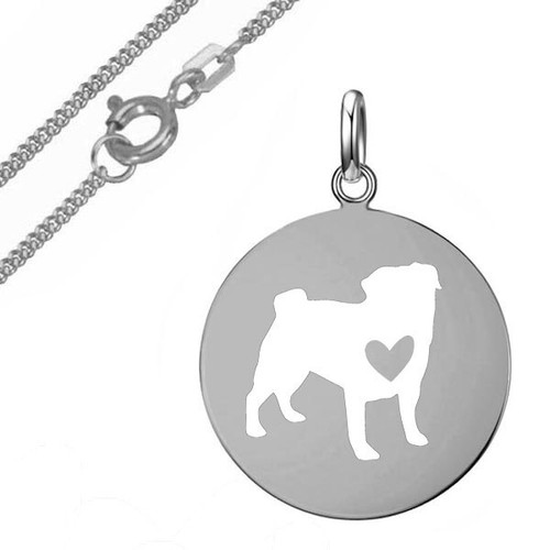 Gravurplatte mops hund - mops, hund-