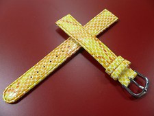 14 mm GELB UHRENARMBAND PYTHON SCHLANGE PRÄGUNG KUNSTLEDER 1466