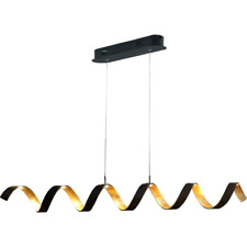 Lutec LED HELIX Pendelleuchte Gold, Schwarz, 6-flammig, 125 cm, 3-fach Dimmbar