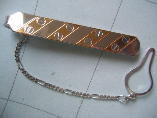 Krawattennadel mit kette - krawattennadel,