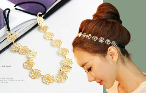 Haarband stirnband rose blumen - haarband,
