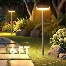 2er LED Solarlampen für Außen Garten Warmweiß Solarleuchten Wegeleuchten Draußen