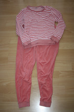 Schlafanzug Langarm Mädchen Frottee Gr. 134/140 rosa
