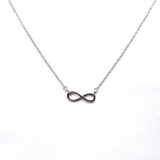 Unendlichkeit Halskette Echt 925 Silber Anhänger Infinity Schmuck Kette 