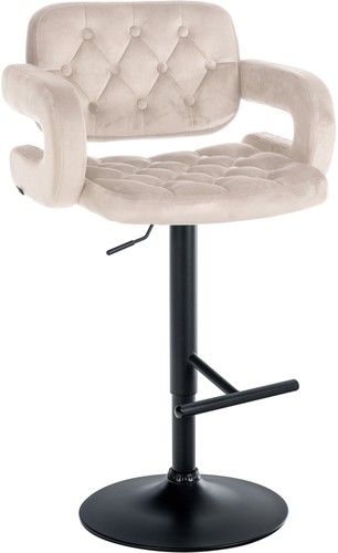 Barhocker dublin samt schwarz - barhocker,
