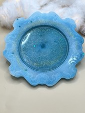 Teller Handmade Neu Resin Geschenk Idee Unikat 16 cm Durchmesser Für Gebäck Deko