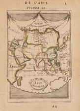 Historische Asienkarte, um 1683, Kupferstich Barock Unbekannt (17.Jhd)