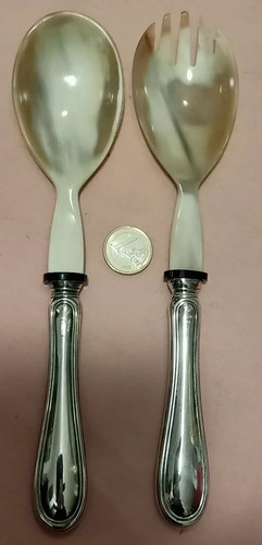 Rohes silberbesteck paar aus - "rohes,