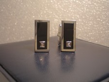 Weißgold Manschettenknöpfe